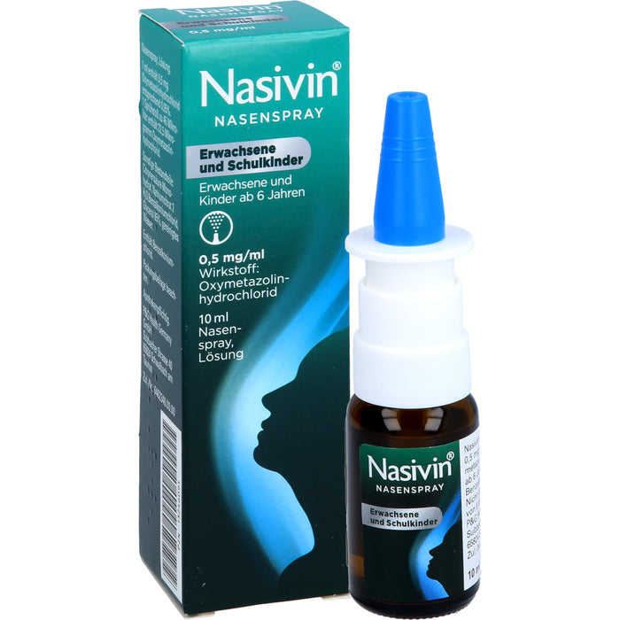 Nasivin Nasenspray für Erwachsene und Schulkinder, 10 ml Lösung