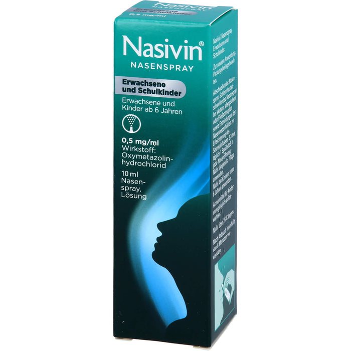 Nasivin Nasenspray für Erwachsene und Schulkinder, 10 ml Solution