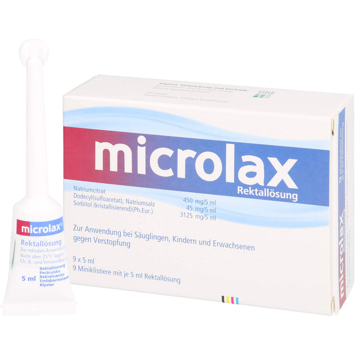 microlax Miniklistier Rektallösung Reimport EurimPharm, 9 pc Lavements