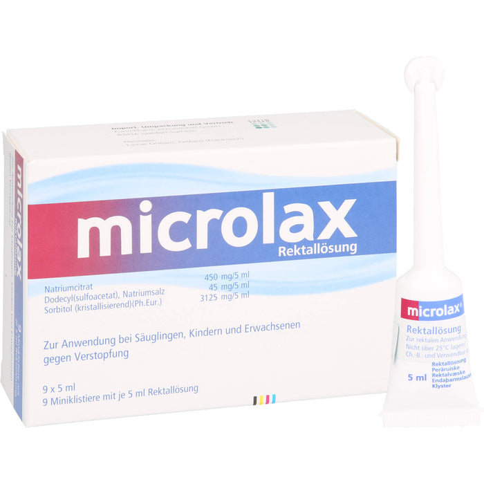 microlax Miniklistier Rektallösung Reimport EurimPharm, 9 pcs. Enemas