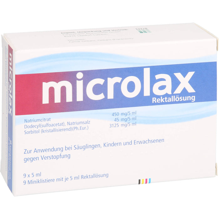 microlax Miniklistier Rektallösung Reimport EurimPharm, 9 St. Klistiere