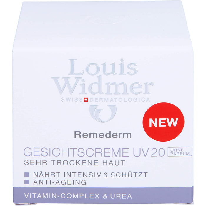 Louis Widmer Remederm Gesichtscreme UV 20, 50 ml Creme