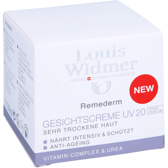 Louis Widmer Remederm Gesichtscreme UV 20, 50 ml Creme