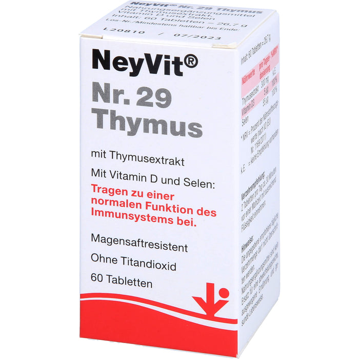 NeyVit Nr. 29 Thymus Tabletten für eine normale Funktion des Immunsystems, 60 pcs. Tablets