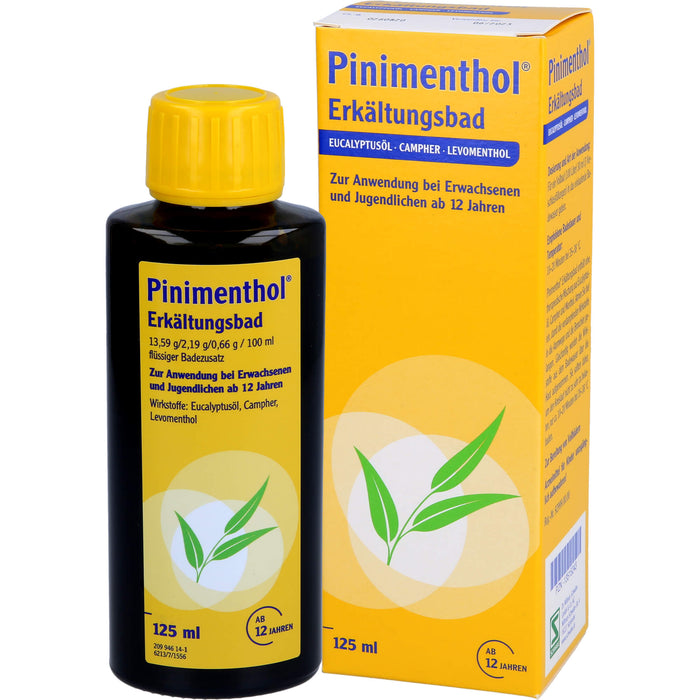 Pinimenthol Erkältungsbad mit Eucalyptusöl ab 12 Jahren, 125 ml Lösung