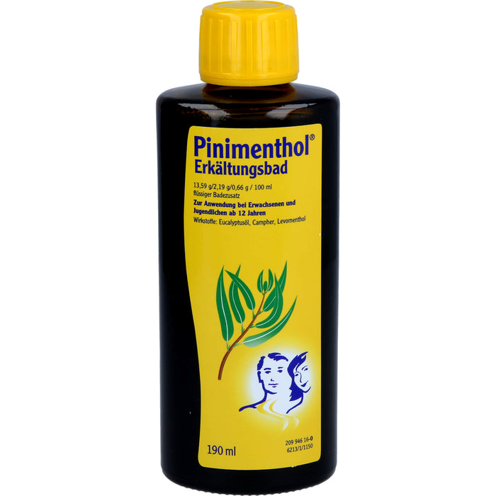 Pinimenthol Erkältungsbad mit Eucalyptusöl ab 12 Jahren, 190 ml Lösung