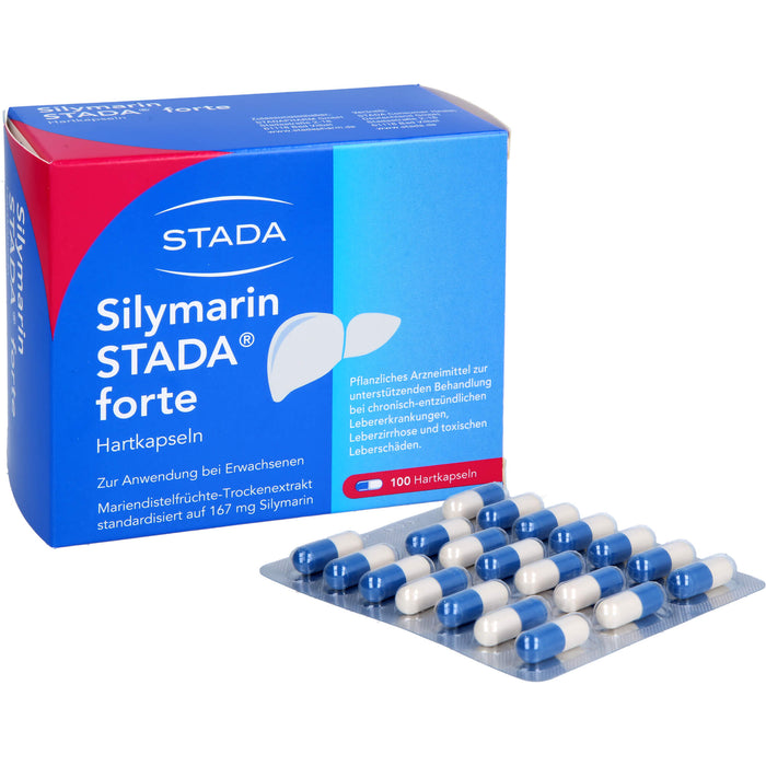 Silymarin STADA forte Hartkapseln bei Lebererkrankungen, 100 pc Capsules