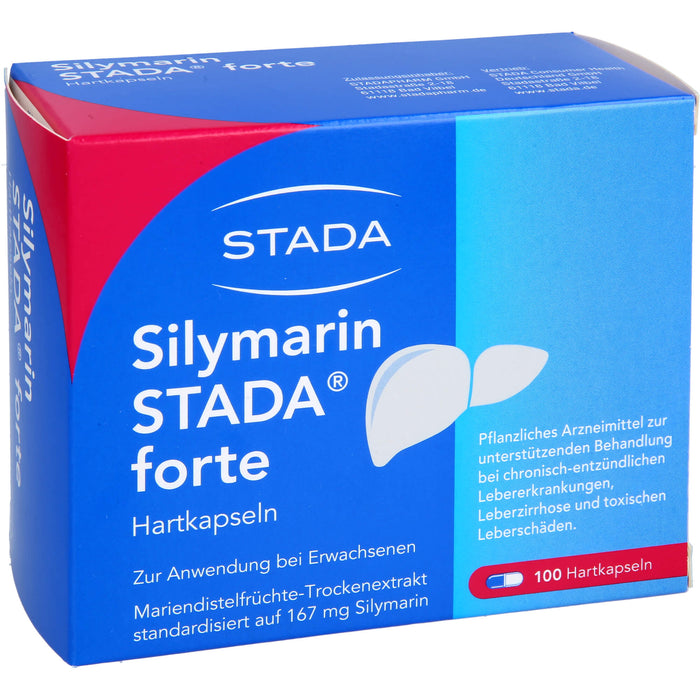 Silymarin STADA forte Hartkapseln bei Lebererkrankungen, 100 pcs. Capsules