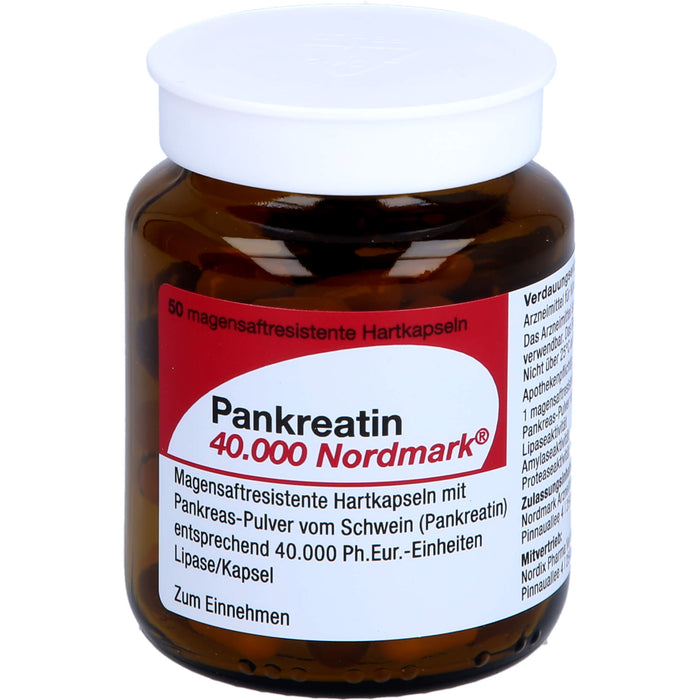 Pankreatin 40.000 Nordmark, Magensaftresistente Hartkapseln, 50 St HKM