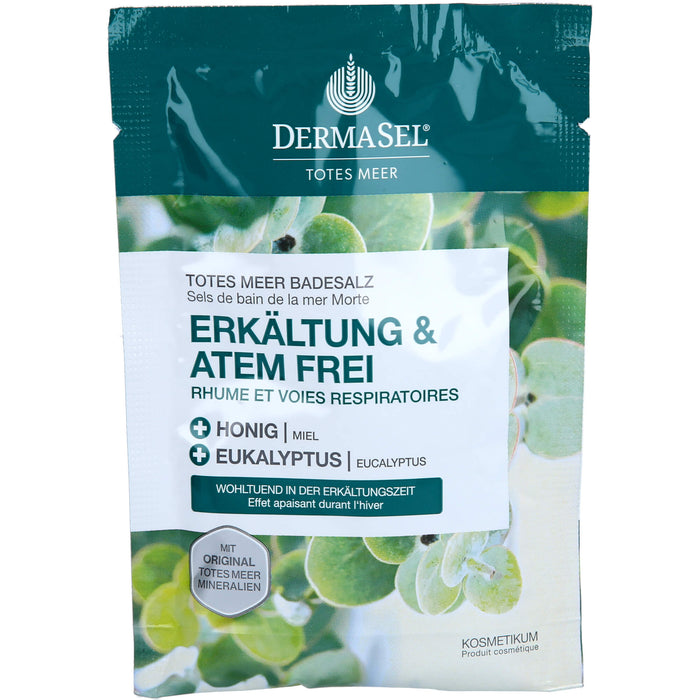 DermaSel Totes Meer Badesalz Erkältung & Atemfrei, 80 g Bath additive