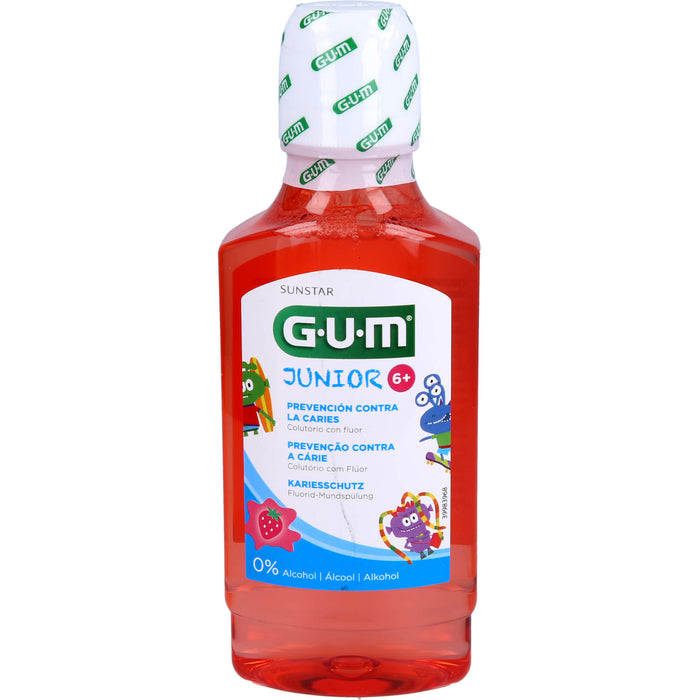 GUM Junior Mundspülung Erdbeere ab 6 Jahren, 300 ml LOE