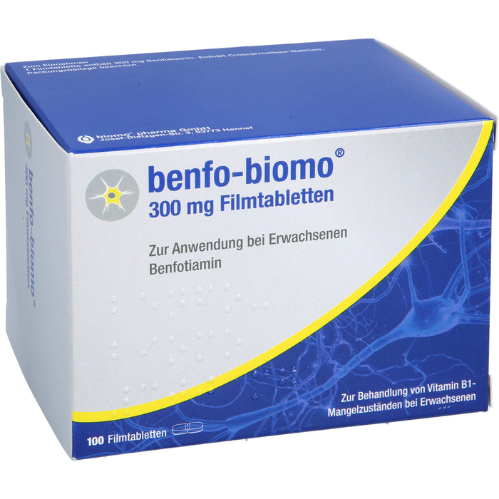 Benfo-biomo 300 mg Filmtabletten bei Vitamin B1-Mangelzuständen, 100 St. Tabletten