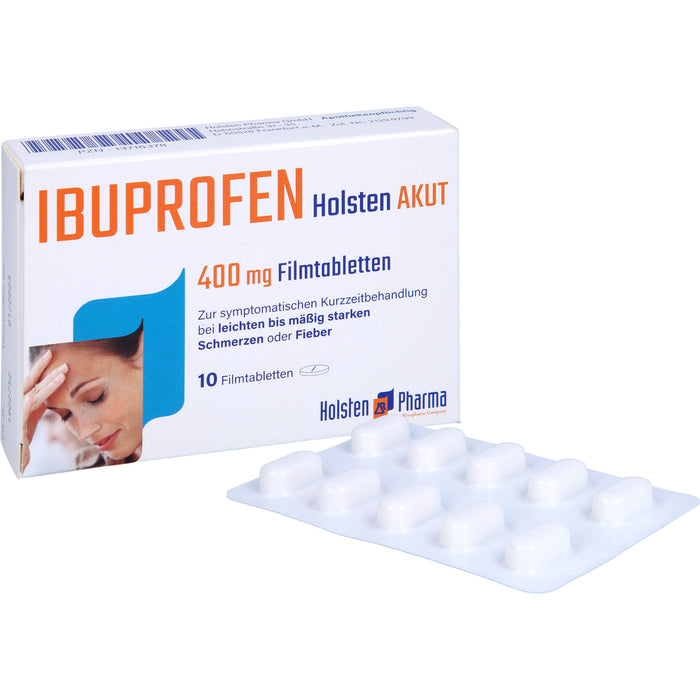 Ibuprofen Holsten akut 400 mg Filmtabletten, 10 pc Tablettes