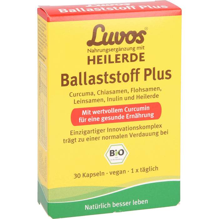 Luvos Heilerde bio Ballaststoff plus Kapseln, 30 pcs. Capsules