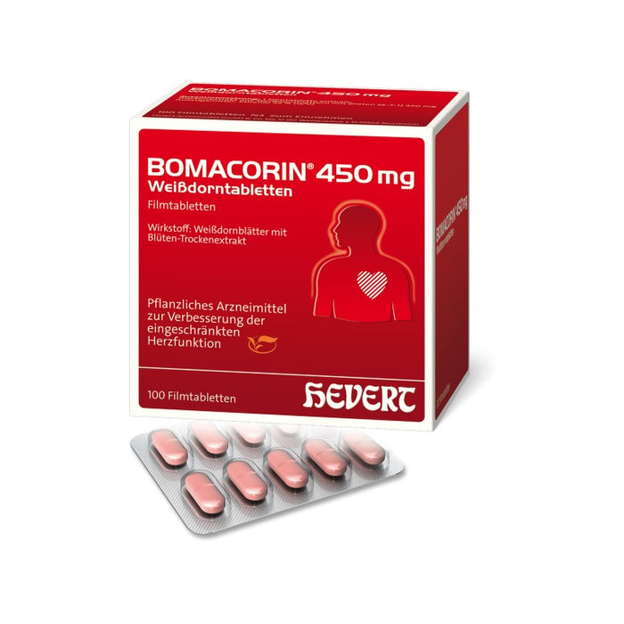 BOMACORIN 450 mg Weißdorntabletten, 100 pc Tablettes