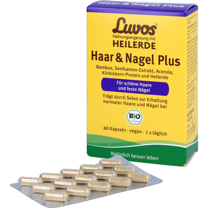 Luvos Heilerde Bio Haar & Nagel Plus Kapseln, 60 pc Capsules