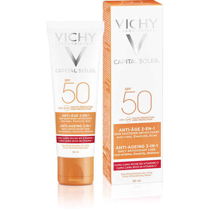 VICHY Idéal Soleil Capital LSF 50 3-in-1 Sonnenpflege, 50 ml Crème