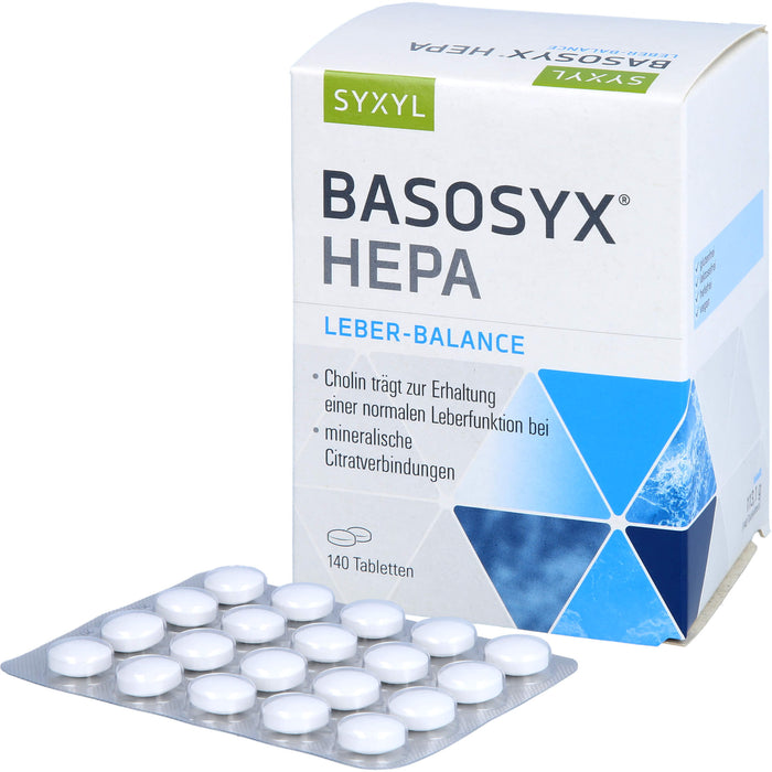 SYXYL BASOSYX Hepa Säure-Basen-Balance Tabletten, 140 pcs. Tablets