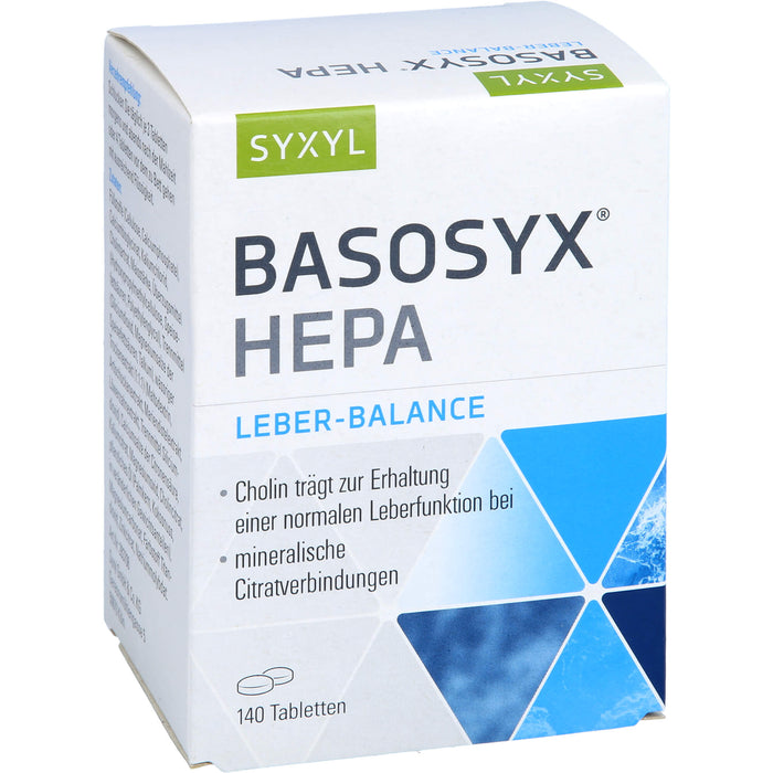 SYXYL BASOSYX Hepa Säure-Basen-Balance Tabletten, 140 pcs. Tablets