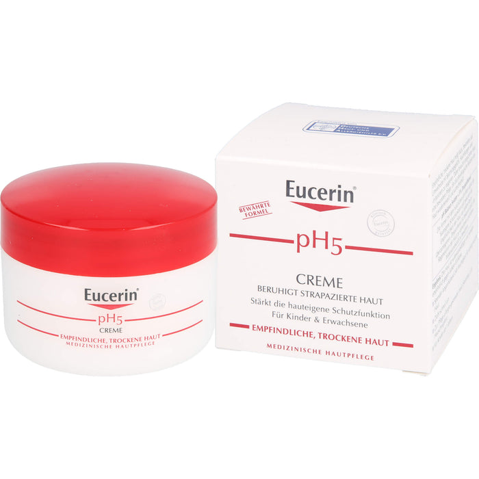 Eucerin pH5 Creme beruhigt strapazierte Haut, 75 ml Cream