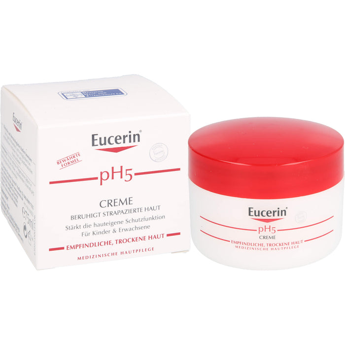 Eucerin pH5 Creme beruhigt strapazierte Haut, 75 ml Cream