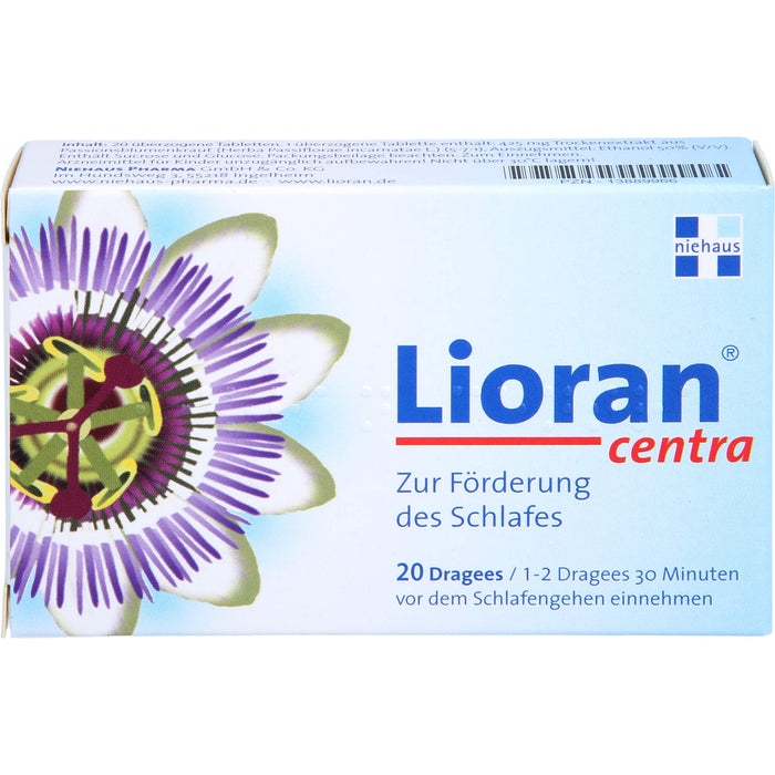 Lioran Centra Dragees zur Förderung des Schlafes, 20 pc Tablettes