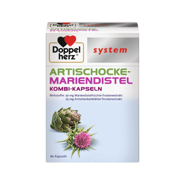 Doppelherz system Artischocke-Mariendistel Kombi-Kapseln, 60 pc Capsules