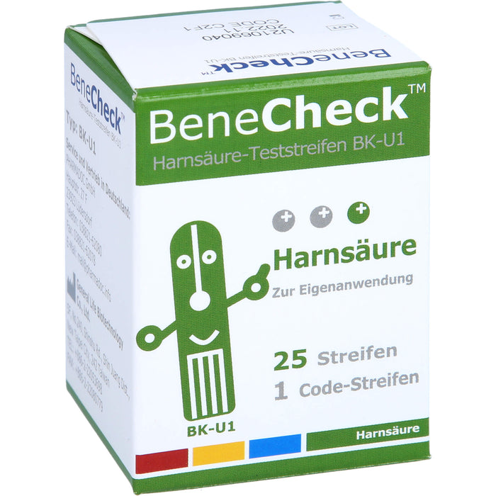 BeneCheck Harnsäure Teststreifen BK-U1, 25 pc Bandelettes réactives