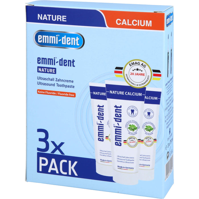 emmi-dent Ultraschall Zahncreme 3 Natur Set, 3 St ZCR