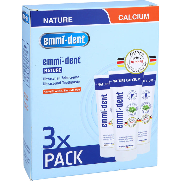 emmi-dent Ultraschall Zahncreme 3 Natur Set, 3 St ZCR