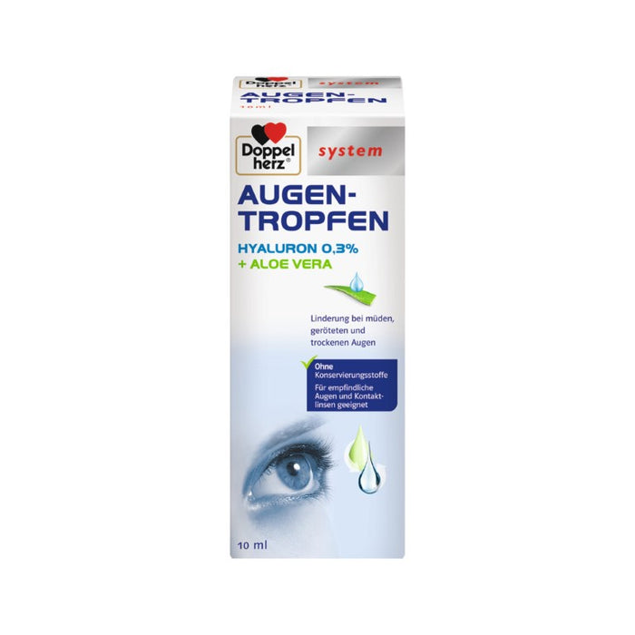 Doppelherz Augen-Tropfen Hyaluron 0,3% system, 10 ml Lösung