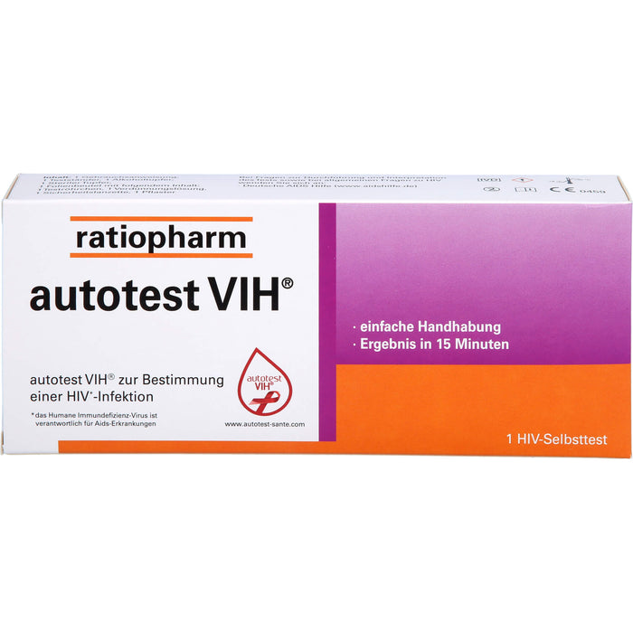 ratiopharm autotest VIH zur Bestimmung einer HIV-Infektion, 1 St. Teststreifen