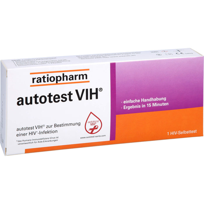 ratiopharm autotest VIH zur Bestimmung einer HIV-Infektion, 1 pcs. Test strips