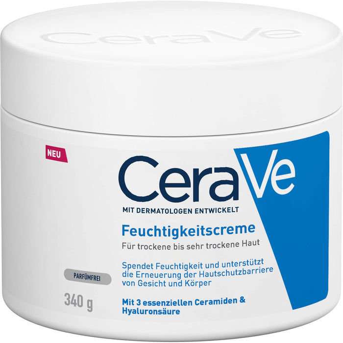 CeraVe Feuchtigkeitscreme für trockene Haut, 340 g Crème