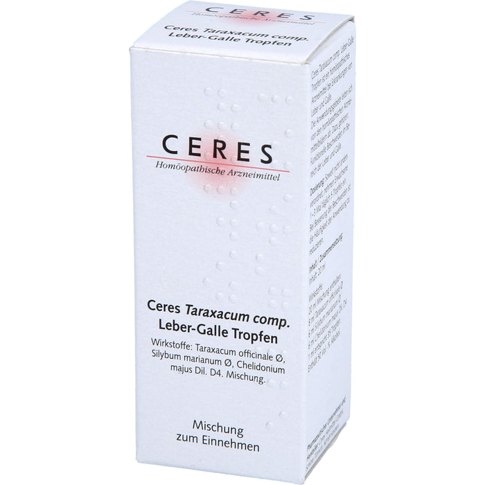 CERES Taraxacum comp. Leber-Galle Tropfen, 20 ml Lösung