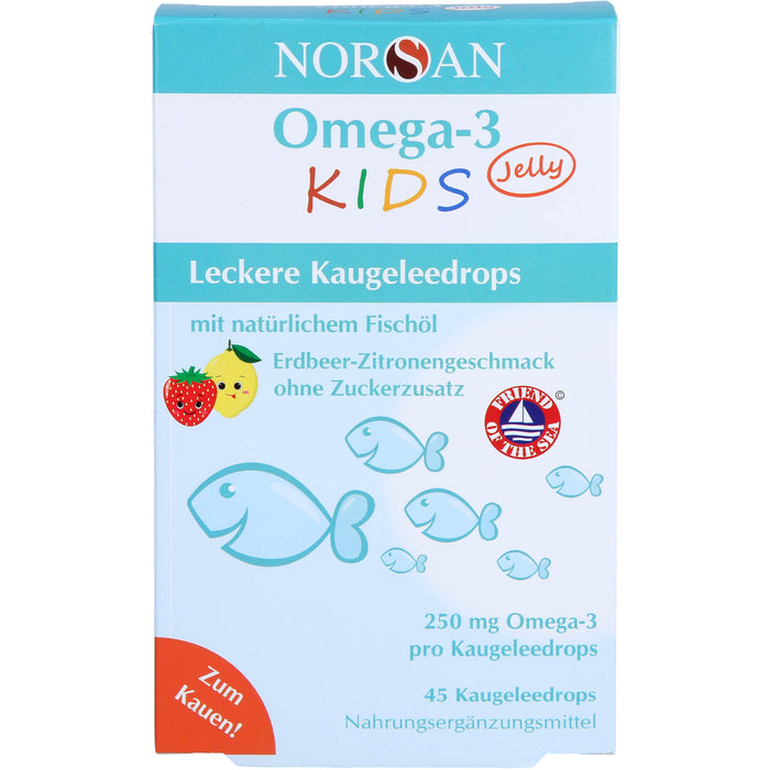 NORSAN Omega-3 Kids Jelly leckere Kaugeleedrops, 45 pcs. Tablets