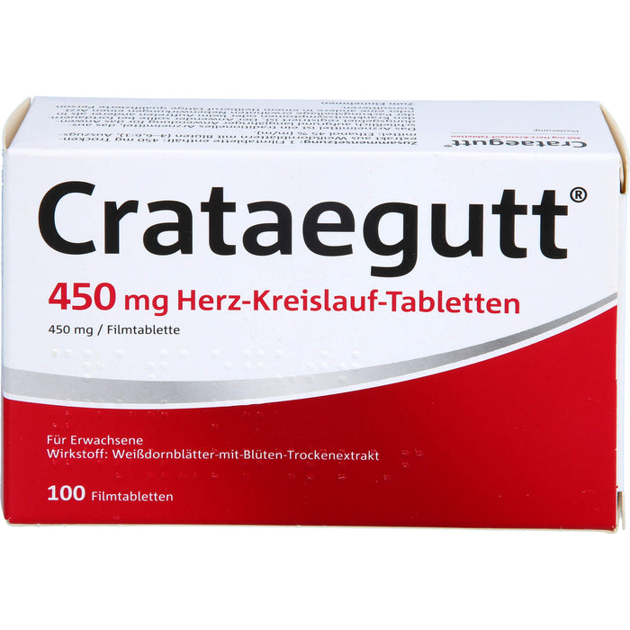 Crataegutt 450 mg Herz-Kreislauf-Tabletten, 100 pcs. Tablets