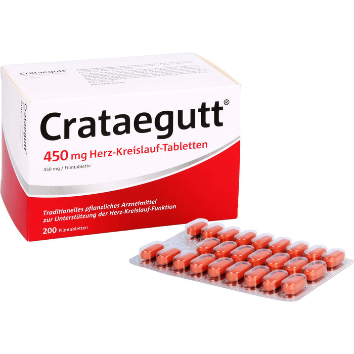 Crataegutt 450 mg Herz-Kreislauf-Tabletten, 200 St. Tabletten