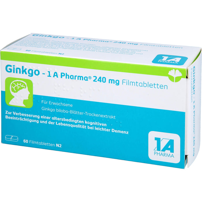 Ginkgo - 1 A Pharma 240 mg Filmtabletten, 60 St FTA