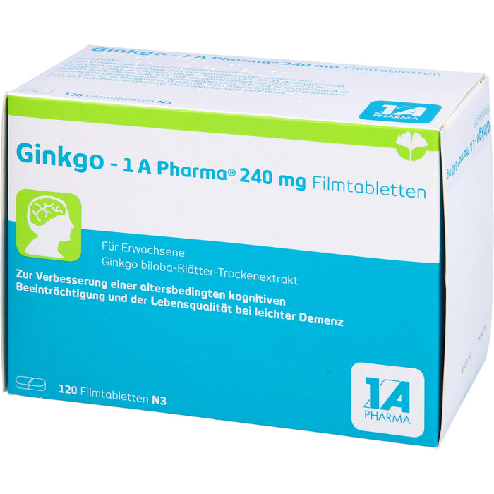 Ginkgo - 1 A Pharma 240 mg Filmtabletten, 120 St FTA