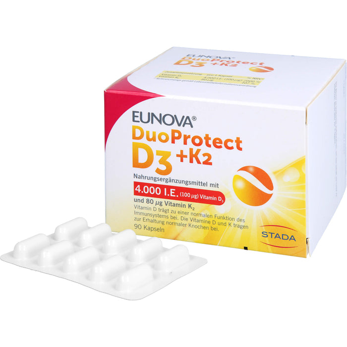 EUNOVA DuoProtect D3+K2 4000IE/80UG, 90 St KAP