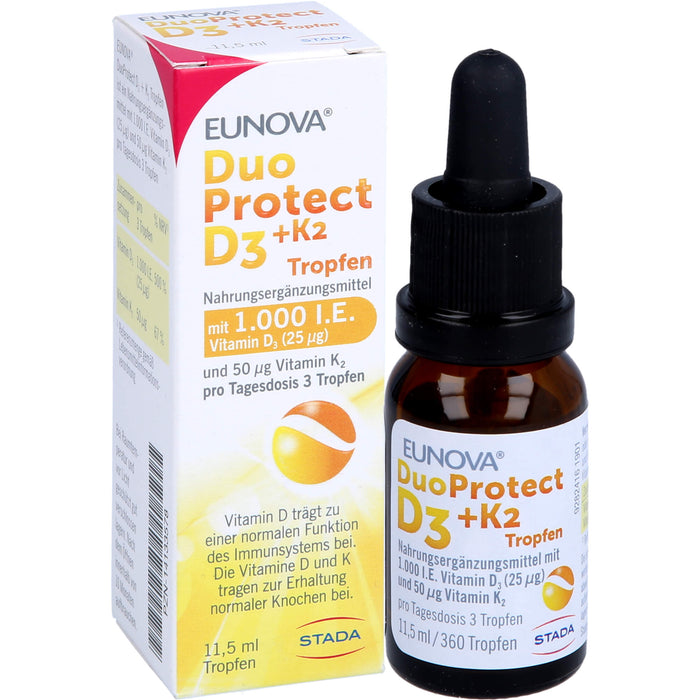 EUNOVA DuoProtect D3 + K2 Tropfen, 11.5 ml Lösung