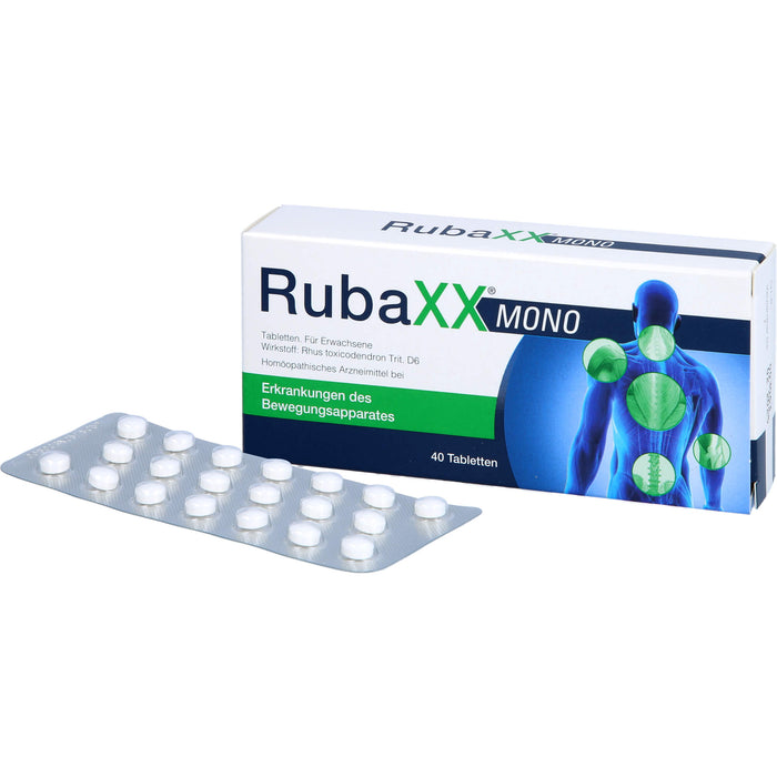 RubaXX mono Tabletten bei Erkrankungen des Bewegungsapparates, 40 St. Tabletten