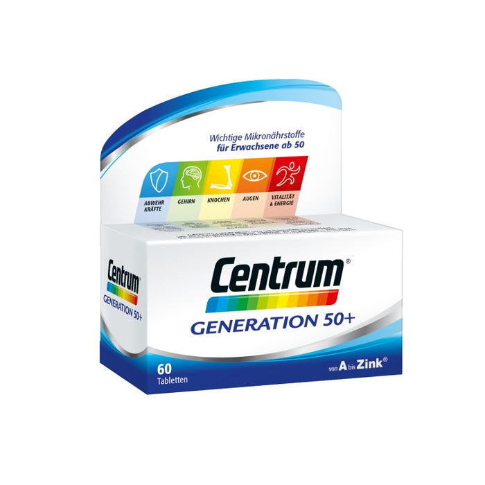 Centrum Generation 50+ Tabletten, 60 pc Tablettes