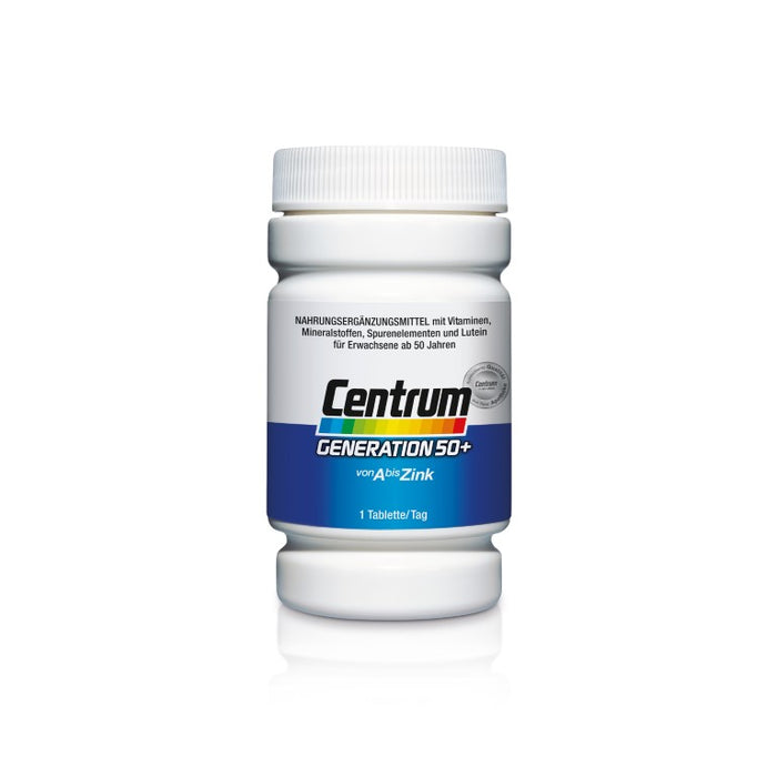 Centrum Generation 50+ Tabletten ergänzt die Ernährung sinnvoll mit Vitaminen, Mineralstoffen und Spurenelementen, 180 pc Tablettes