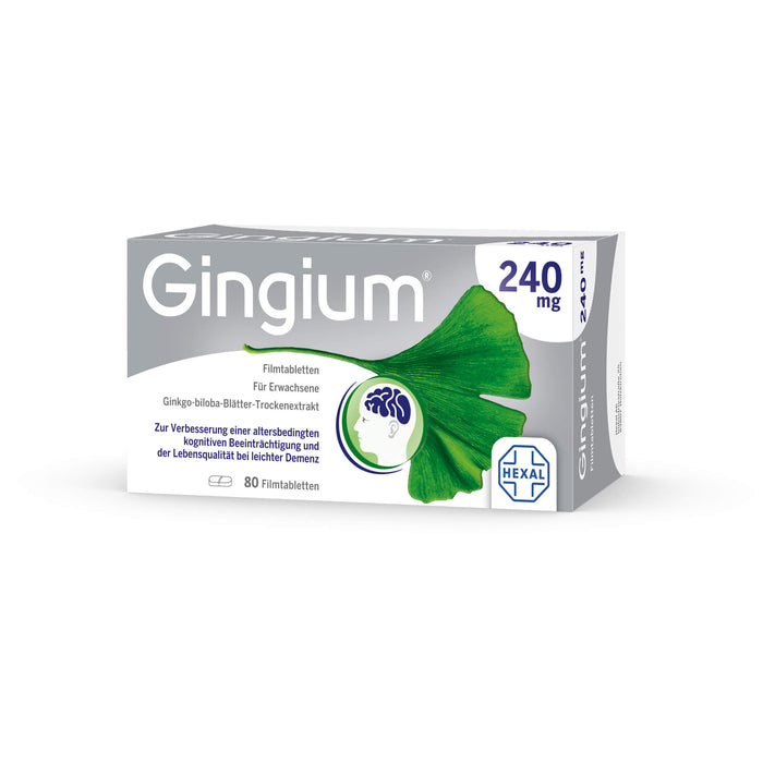 Gingium 240 mg Filmtabletten, 80 pcs. Tablets