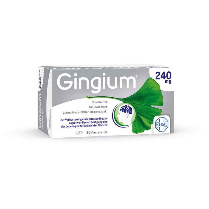 Gingium 240 mg Filmtabletten, 80 pc Tablettes