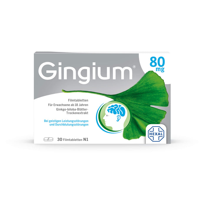 Gingium 80 mg Filmtabletten, 30 St. Tabletten