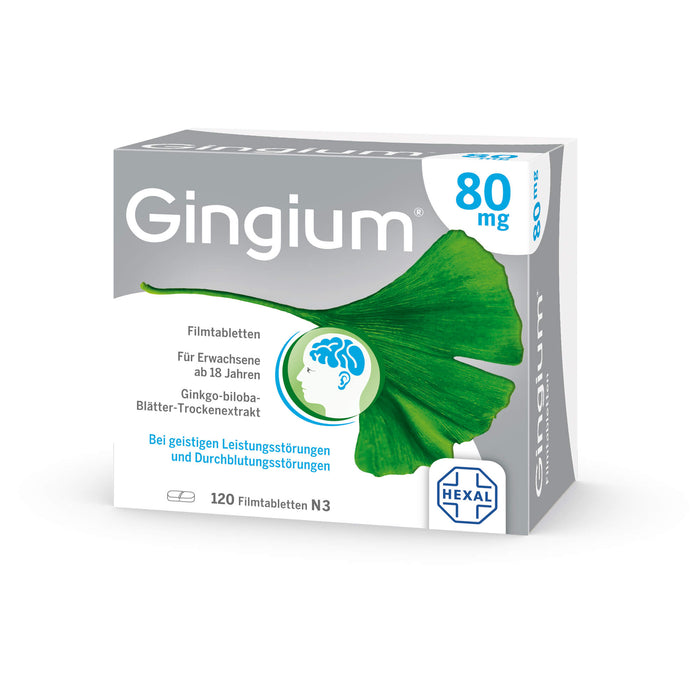 Gingium 80 mg Filmtabletten, 120 pc Tablettes