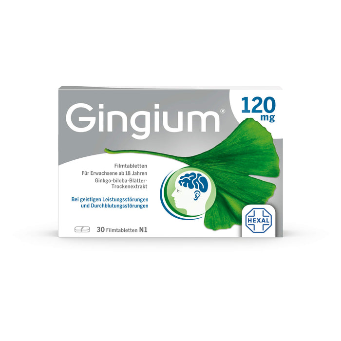 Gingium 120 mg Filmtabletten, 30 pcs. Tablets